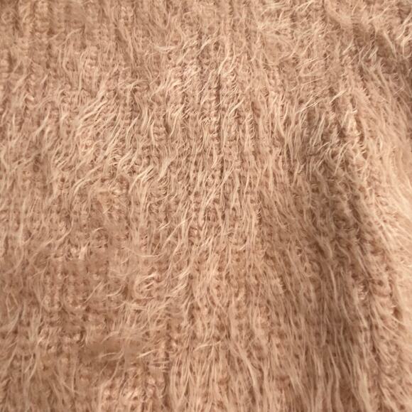 Lulus Women's Dream State Pink Eyelash Knit Cropped Sweater Size Large - Picture 6 of 7